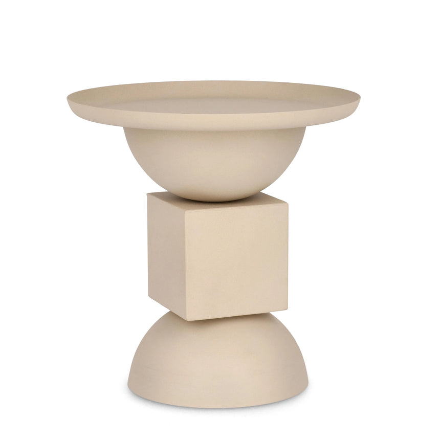 Couchtisch Beige rund 40,5x40,5 Alka - ZEN ZONE Furniture