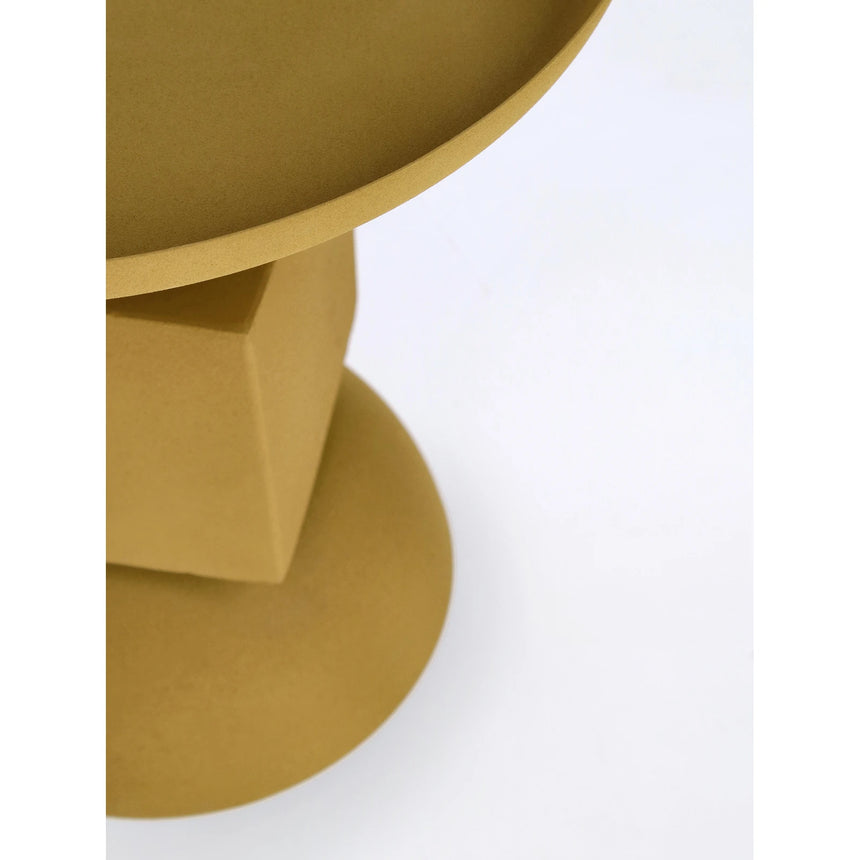 Couchtisch Senffarbig rund 40,5x40,5 Alka - ZEN ZONE Furniture