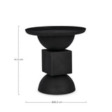 Couchtisch Schwarz rund 40,5x40,5 Alka - ZEN ZONE Furniture