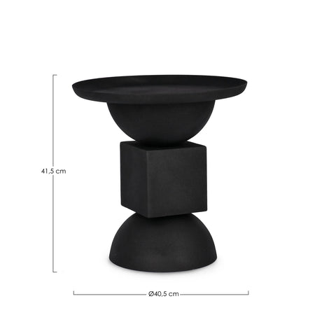 Couchtisch Schwarz rund 40,5x40,5 Alka - ZEN ZONE Furniture