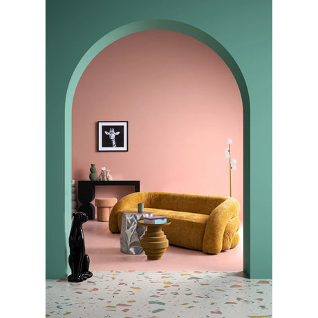 Couchtisch Senffarbig rund 35,5x35,5 Amba - ZEN ZONE Furniture