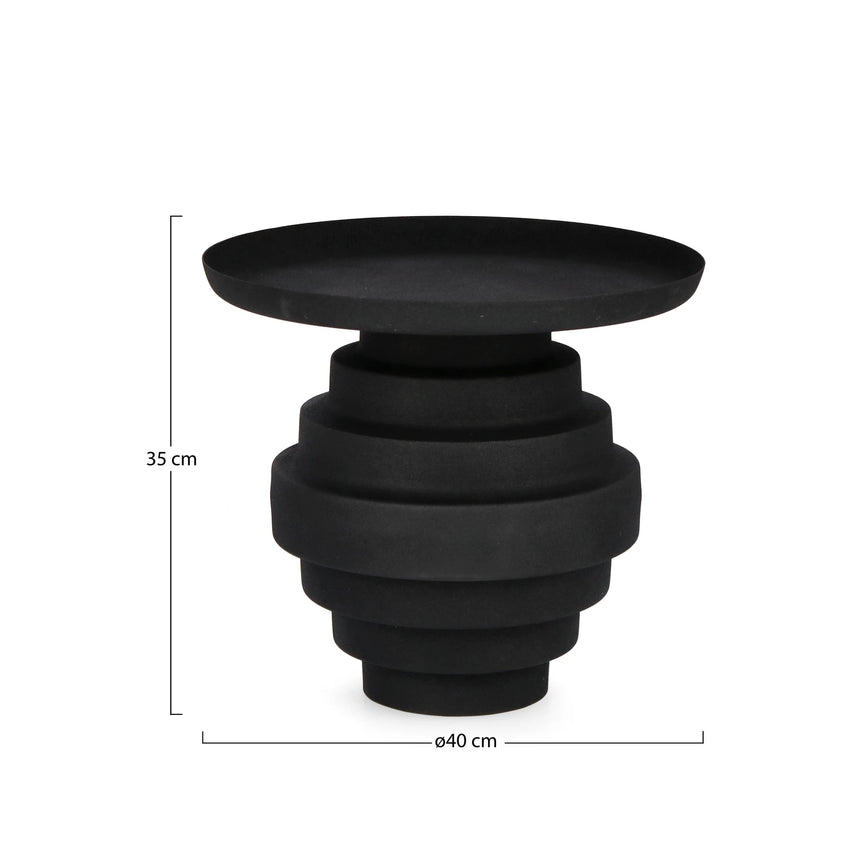 Couchtisch Schwarz rund 40x40 Amba - ZEN ZONE Furniture