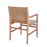 Essstuhl mit Armlehne Caroline Taupe - ZEN ZONE Furniture
