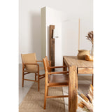 Essstuhl mit Armlehne Caroline Cognac - ZEN ZONE Furniture