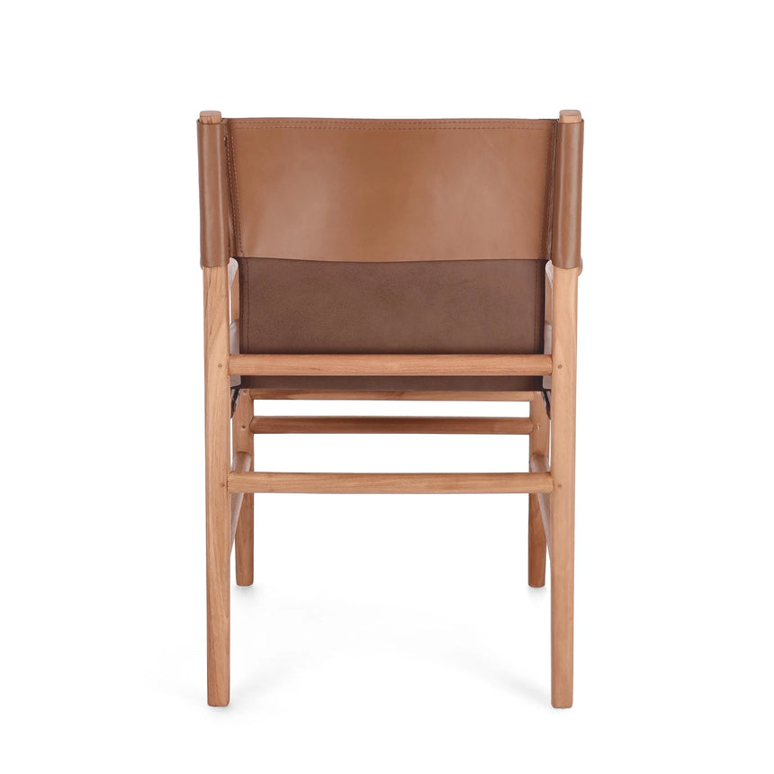 Essstuhl mit Armlehne Caroline Cognac - ZEN ZONE Furniture