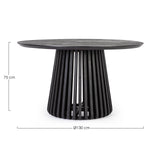 Esstisch 130cm Schwarz Odion - ZEN ZONE Furniture