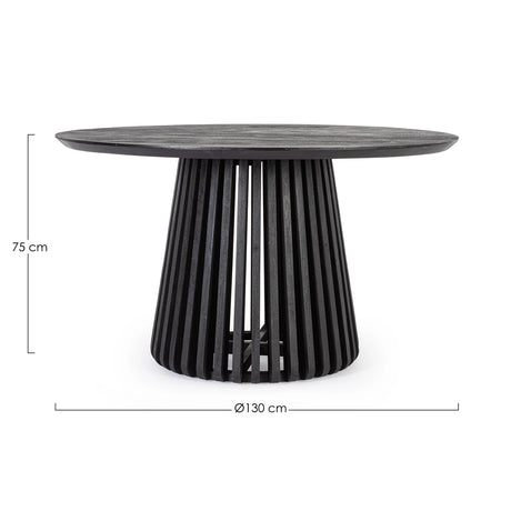 Esstisch 130cm Schwarz Odion - ZEN ZONE Furniture