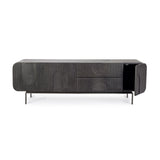 TV Sideboard mit 3 Türen und 2 Schubladen Orissa Schwarz - ZEN ZONE Furniture