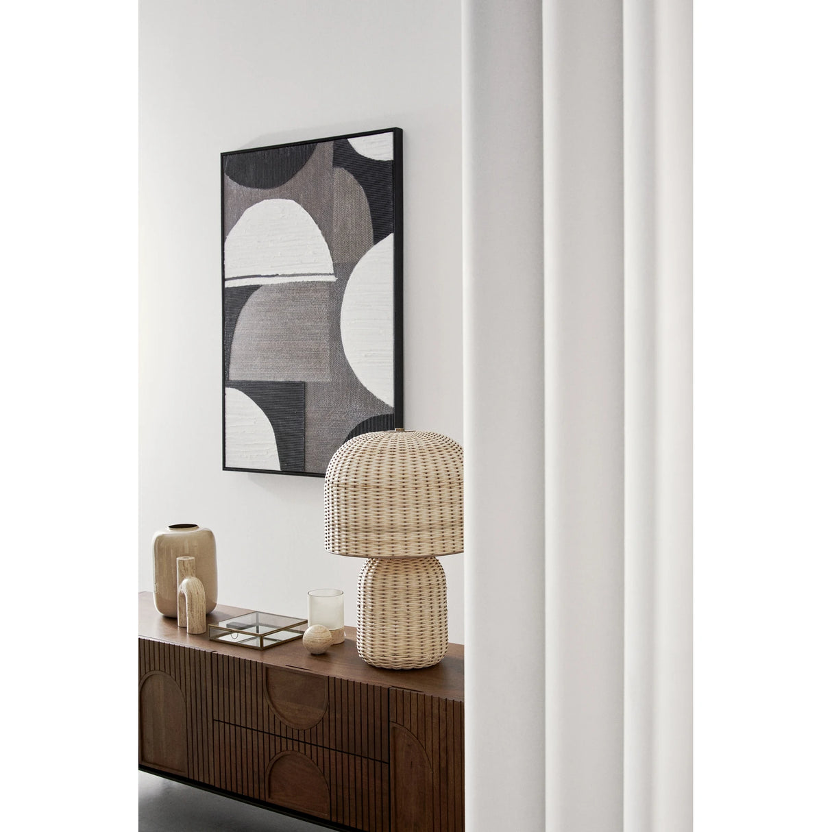TV Sideboard mit 3 Türen und 2 Schubladen Orissa Natur - ZEN ZONE Furniture