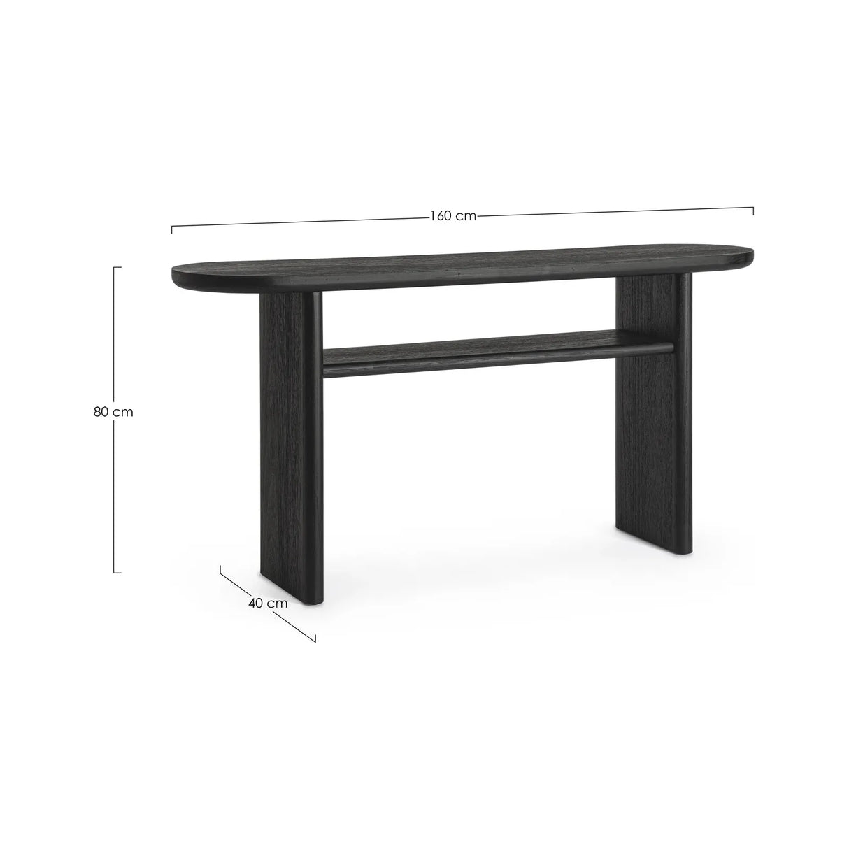 Empire Konsole Schwarz Oval - ZEN ZONE Furniture