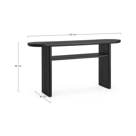 Empire Konsole Schwarz Oval - ZEN ZONE Furniture