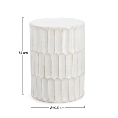 Couchtisch rund 40,5x40,5 Weiß Caesar - ZEN ZONE Furniture
