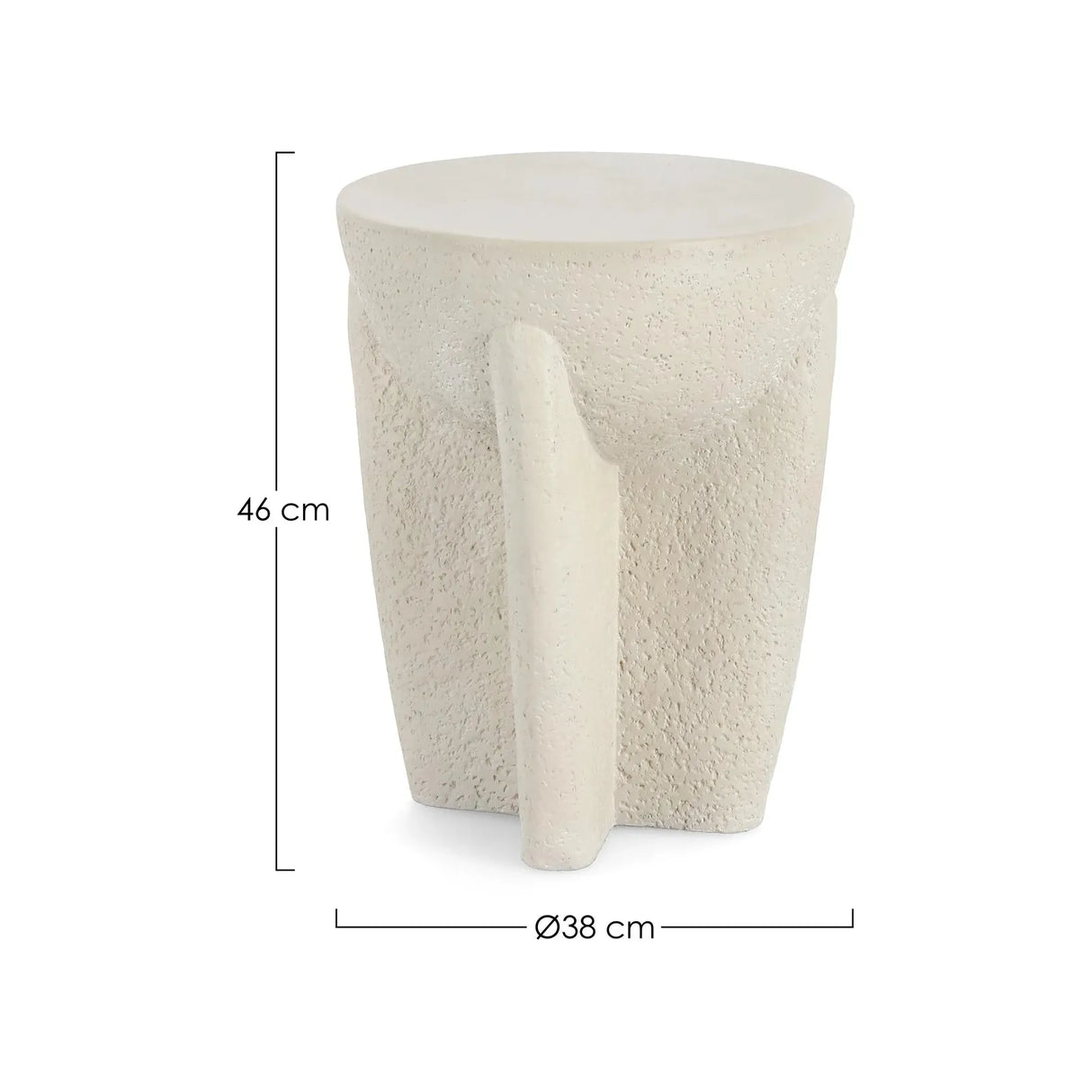 Caesar Weisser Couchtisch 38x38 cm - ZEN ZONE Furniture