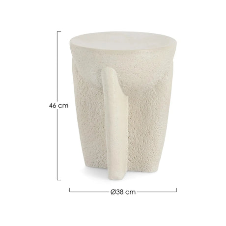 Caesar Weisser Couchtisch 38x38 cm - ZEN ZONE Furniture