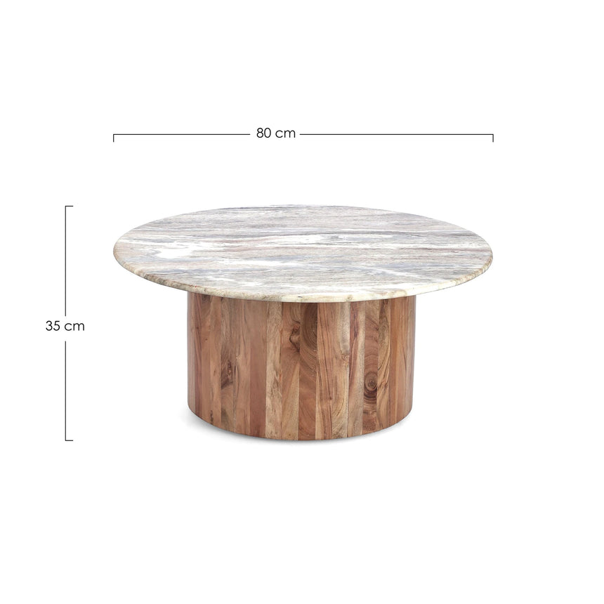 Couchtisch rund 80x80 Eloy - ZEN ZONE Furniture