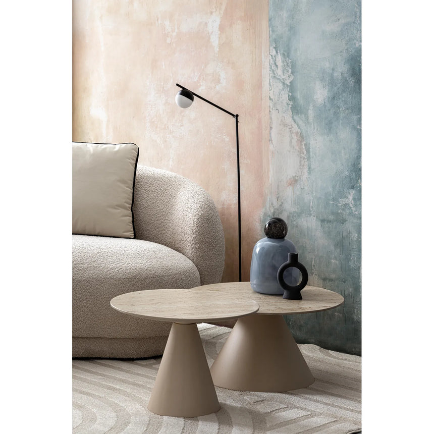 2er Set Couchtisch Hardy rund - ZEN ZONE Furniture