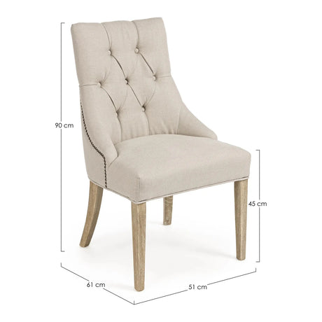 Cally Natural Stuhl mit Kissen - ZEN ZONE Furniture