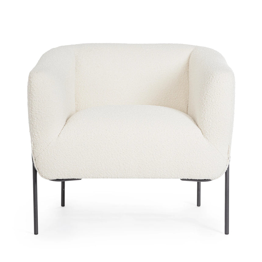 Sessel Claudine Weiß Bouclé - ZEN ZONE Furniture
