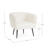 Sessel Avril Weiß Bouclé - ZEN ZONE Furniture