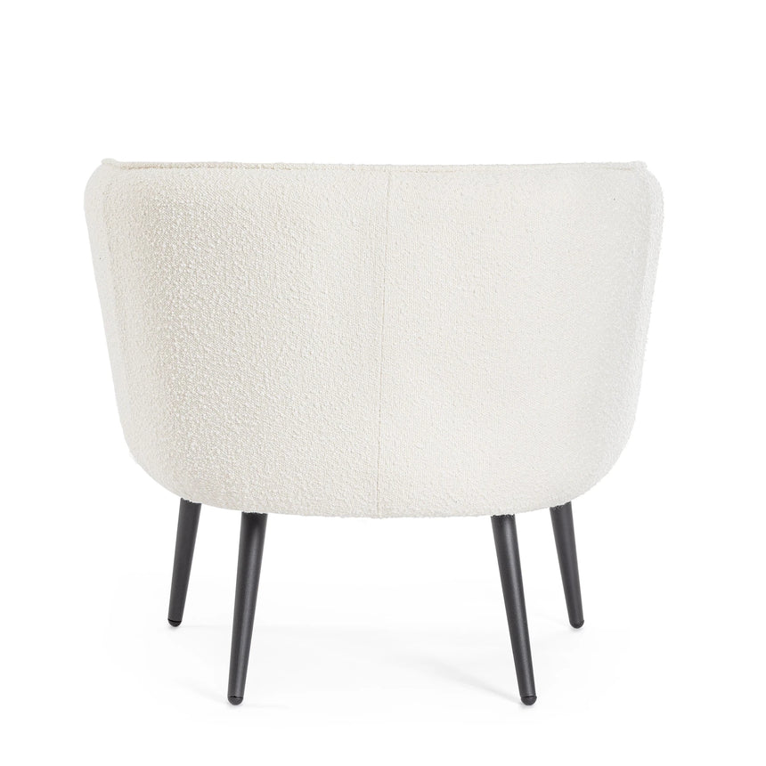 Sessel Avril Weiß Bouclé - ZEN ZONE Furniture