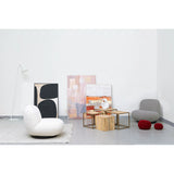 Drehsessel Margot Weiß Bouclé - ZEN ZONE Furniture