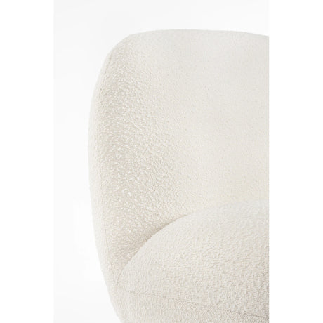 Drehsessel Margot Weiß Bouclé - ZEN ZONE Furniture