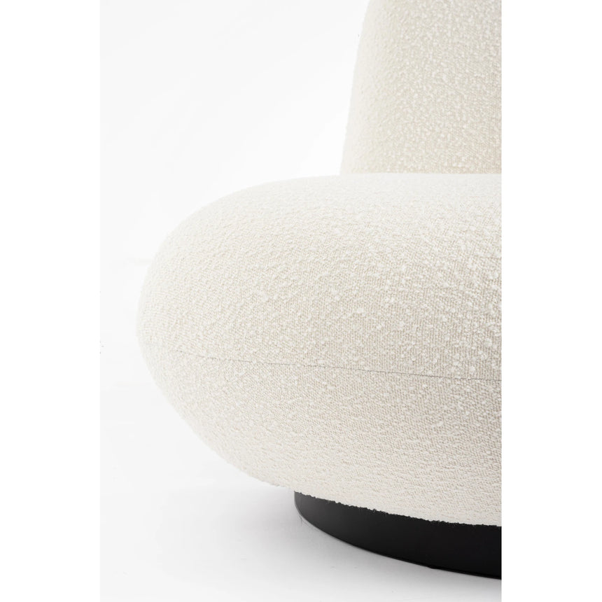 Drehsessel Margot Weiß Bouclé - ZEN ZONE Furniture