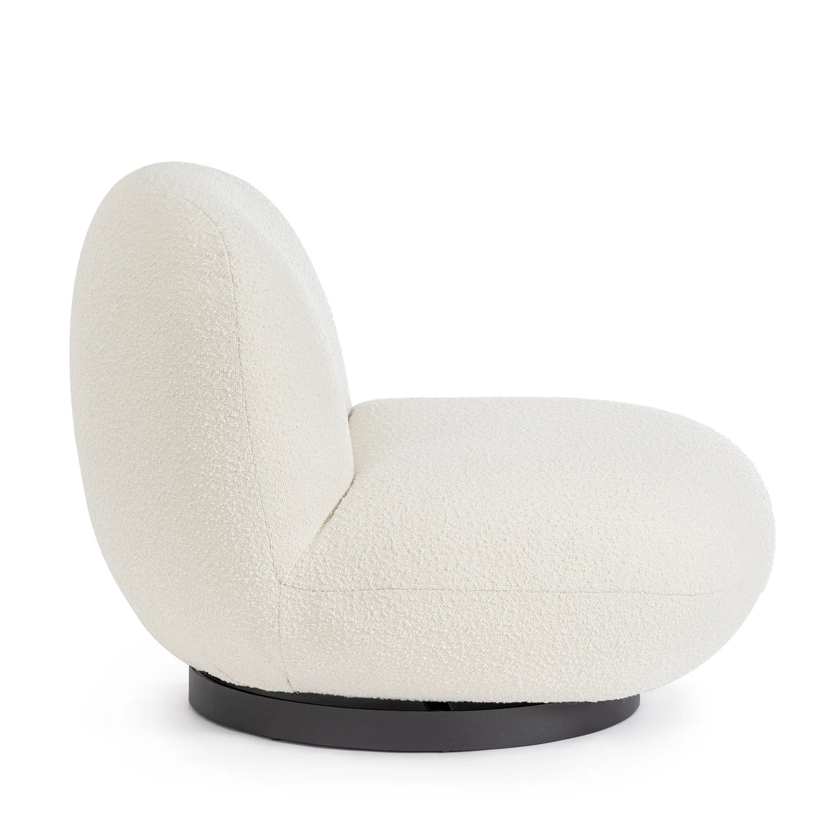 Drehsessel Margot Weiß Bouclé - ZEN ZONE Furniture