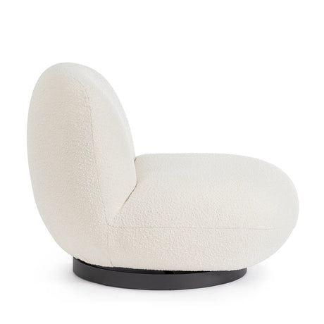 Drehsessel Margot Weiß Bouclé - ZEN ZONE Furniture