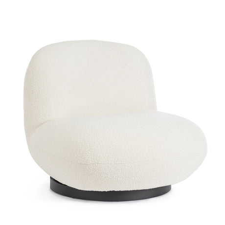 Drehsessel Margot Weiß Bouclé - ZEN ZONE Furniture
