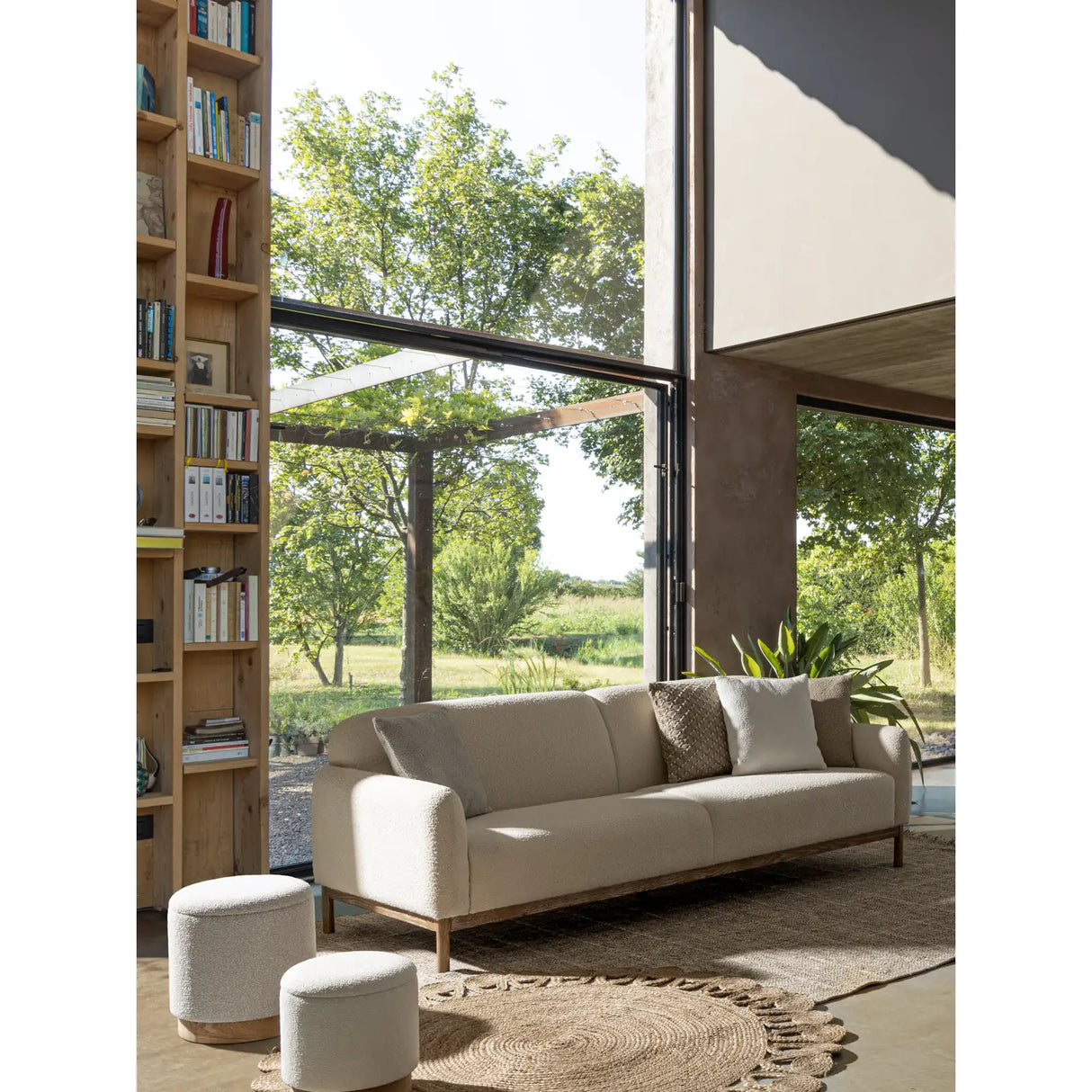 Sofa 3-Sitzer Detroit Naturfarbe Bouclé - ZEN ZONE Furniture
