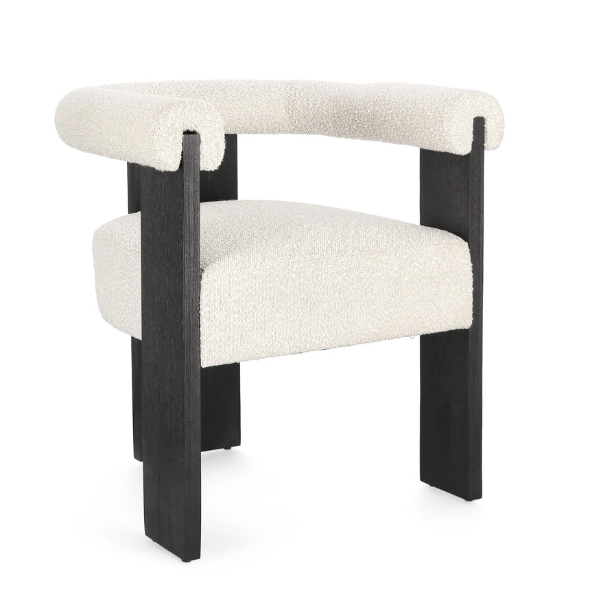 Essstuhl mit Armlehne Agape Schwarz/Nat - ZEN ZONE Furniture