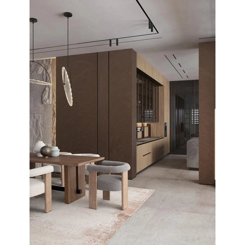 Agape Stuhl Natur/Grau mit Armlehne - ZEN ZONE Furniture