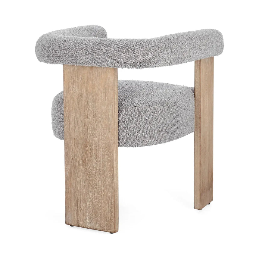 Agape Stuhl Natur/Grau mit Armlehne - ZEN ZONE Furniture