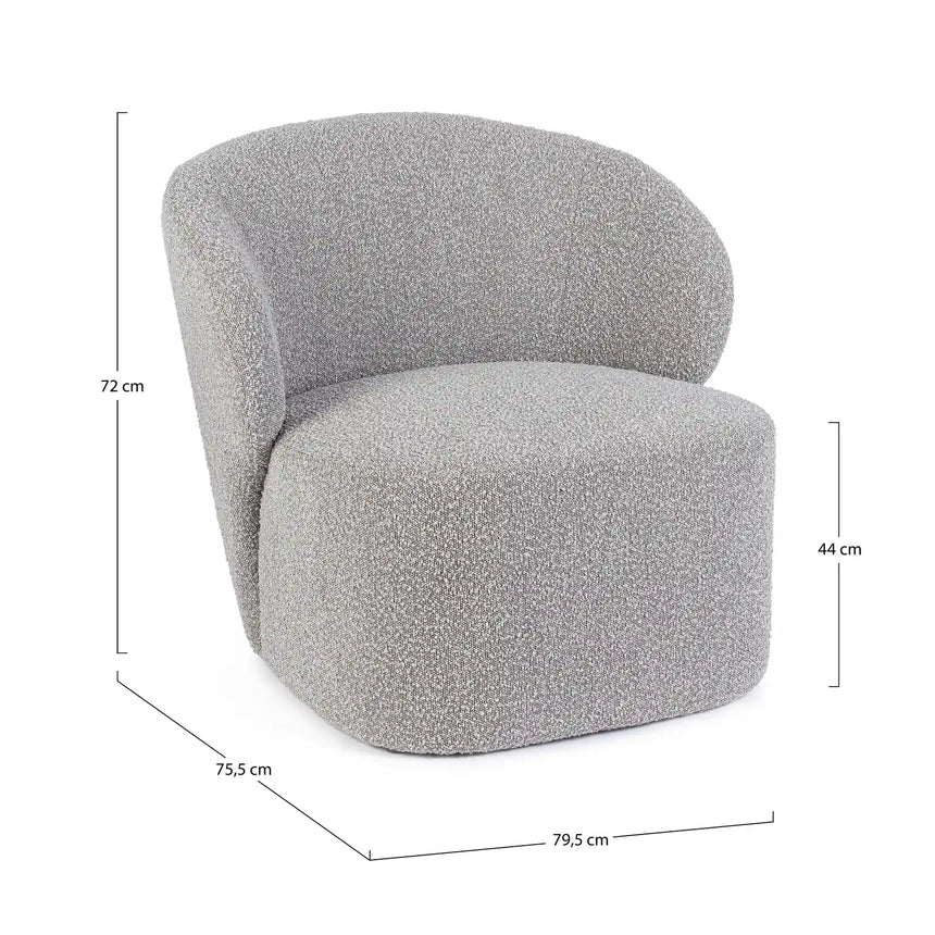 Sessel Babila Grau - ZEN ZONE Furniture