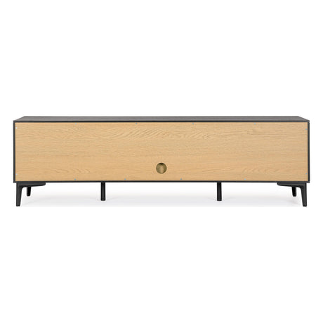 TV Sideboard mit 2 Türen und 1 Schublade Allycia Schwarz-Natur - ZEN ZONE
