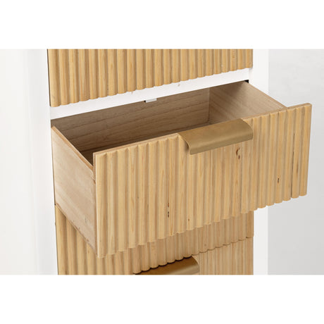 Bettkasten Charley mit 5 Schubladen Weiß-Natur - ZEN ZONE