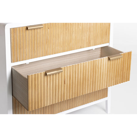 Bettkasten Charley mit 3 Schubladen Weiß-Natur 80x82H - ZEN ZONE