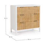 Bettkasten Charley mit 3 Schubladen Weiß-Natur 80x82H - ZEN ZONE