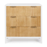 Bettkasten Charley mit 3 Schubladen Weiß-Natur 80x82H - ZEN ZONE