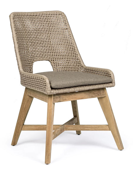Gartenstuhl mit Kissen Hesperia Taupe - ZEN ZONE Furniture