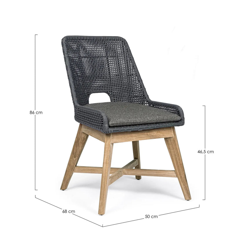 Gartenstuhl mit Kissen Hesperia Slate - ZEN ZONE Furniture