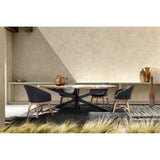 Gartenstuhl mit Armlehne und Kissen Coachella Anthrazit - ZEN ZONE Furniture