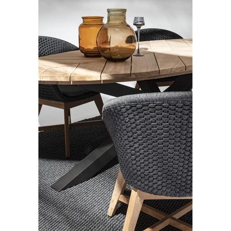 Gartenstuhl mit Armlehne und Kissen Coachella Anthrazit - ZEN ZONE Furniture