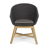 Gartenstuhl mit Armlehne und Kissen Coachella Anthrazit - ZEN ZONE Furniture