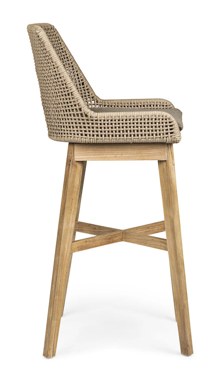 Outdoor Barhocker Hesperia mit Kissen Taupe - ZEN ZONE Furniture