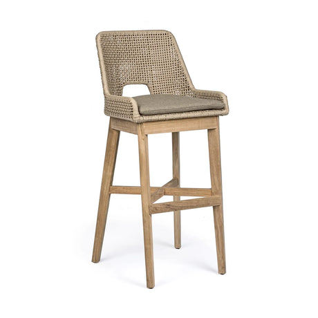 Outdoor Barhocker Hesperia mit Kissen Taupe - ZEN ZONE Furniture