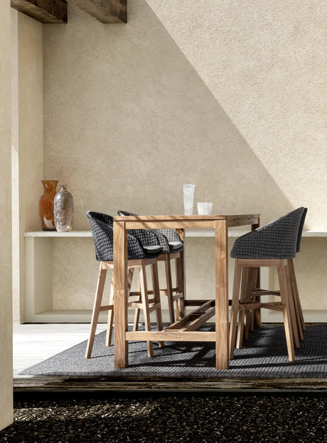 Outdoor Barhocker Coachella mit Kissen Anthrazit - ZEN ZONE Furniture