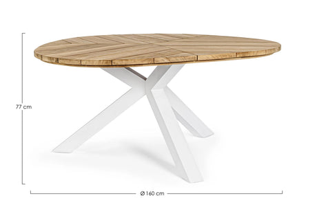 Gartentisch 160 Weiß RT01 Palmdale - ZEN ZONE Furniture