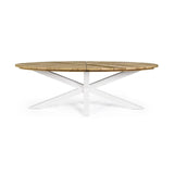 Gartentisch oval 240x110 Weiß RT01 Palmdale - ZEN ZONE Furniture